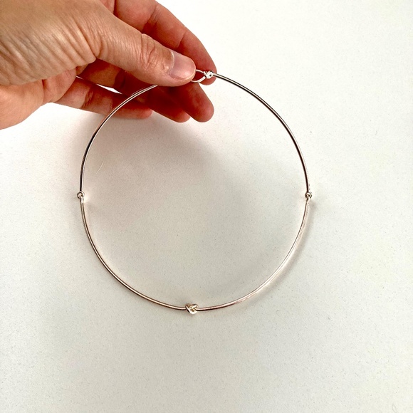 Stella & Dot Simple Knot Collar Necklace - Silver - Picture 4 of 7